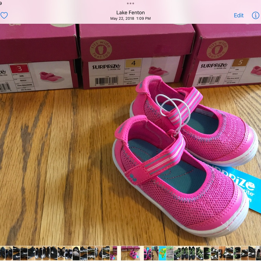 NWT Surprize PETULA by Stride Rite Baby Girls'  Sneakers  Shoes Sizes 4